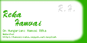 reka hamvai business card